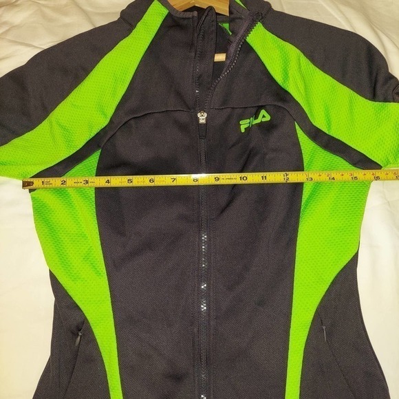 FILA Sport Jogging Jacket, Green/Black, Zipper Front, Pockets, XS - Picture 8 of 11